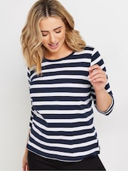 M&Co Blue Crew Neck 100% Cotton T-Shirts 3 Pack - Image 5 of 9