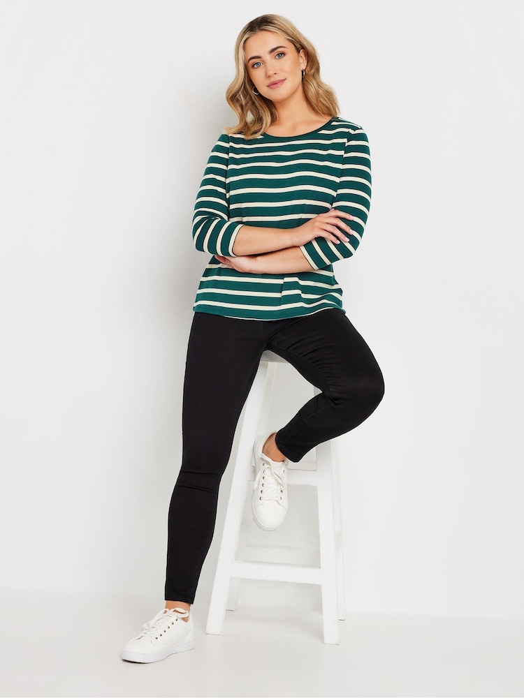 Verde botella - M&Co 3/4 Sleeve Crew Neck 100% Cotton T-Shirt - Imagen 2 de 6 Verde botella - M&Co 3/4 Sleeve Crew Neck 100% Cotton T-Shirt - Imagen 2 de 6