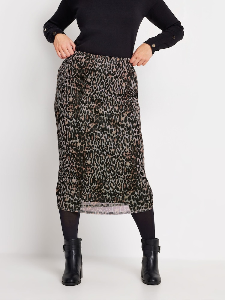 M&Co Animal Print Midi Skirt - Bild 1 von 4 M&Co Animal Print Midi Skirt - Bild 1 von 4