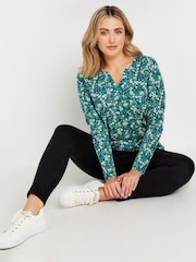 M&Co Green Notch Neck 100% Cotton Tops 2 Pack - Image 2 of 8