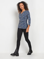 M&Co Blue Wrap Tops 2 Pack - Image 3 of 7