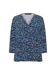 M&Co Blue Wrap Tops 2 Pack - Image 7 of 7