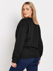 M&Co Black Animal Print Outlined Heart Sweatshirt - Image 3 of 4