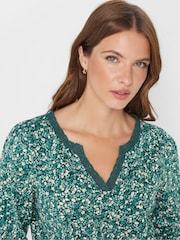 M&Co Blue 3/4 Sleeve 100% Cotton Tops 2 Pack - Image 5 of 8