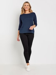 M&Co Blue 100% Cotton Crew Neck T-Shirt - Image 2 of 5