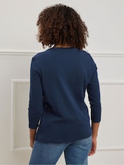 M&Co Blue 100% Cotton Crew Neck T-Shirt - Image 2 of 9