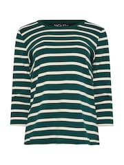 M&Co Green Stripe 100% Cotton T-Shirts 3 Pack - Image 8 of 9