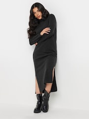 PixieGirl Petite Black Premium Roll Neck Dress - Image 1 of 5