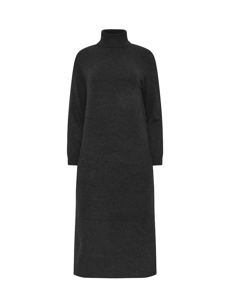 PixieGirl Petite Black Premium Roll Neck Dress - Image 5 of 5