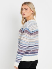 M&Co Blue Petite Fairisle Pattern Design Jumper - Image 3 of 5