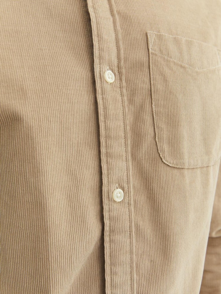 JACK & JONES Natural Corduroy 100% Cotton Shirt - Image 5 of 5