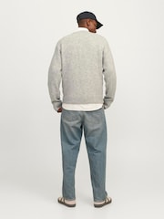 JACK & JONES Grey Knitted Crew Neck Jumper - Image 2 of 5
