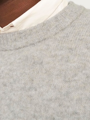 JACK & JONES Grey Knitted Crew Neck Jumper - Image 4 of 5