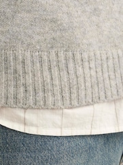 JACK & JONES Grey Knitted Crew Neck Jumper - Image 5 of 5