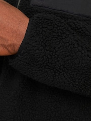 JACK & JONES Black Teddy Fleece Jacket - Image 5 of 7