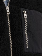JACK & JONES Black Teddy Fleece Jacket - Image 7 of 7