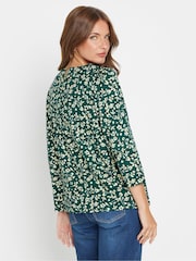 M&Co Blue 100% Cotton Square Neck Top - Image 4 of 5
