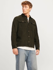 JACK & JONES Green Corduroy 100% Cotton Overshirt - Image 1 of 7