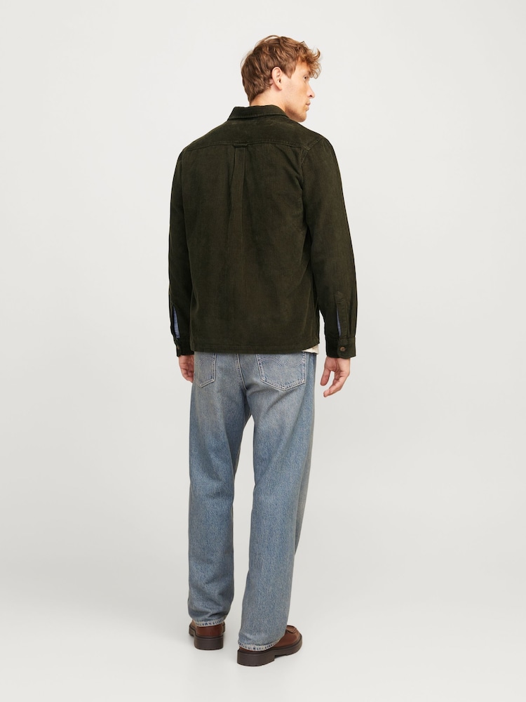 JACK & JONES Green Corduroy 100% Cotton Overshirt - Image 2 of 7
