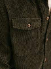 JACK & JONES Green Corduroy 100% Cotton Overshirt - Image 7 of 7