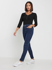 PixieGirl Petite Blue Khaki Zip Pkt Skinny Jean - Image 1 of 4