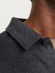 JACK & JONES Black Brushed Twill Overshirt - Image 3 of 5
