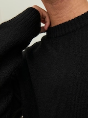 JACK & JONES Black Knitted Crew Neck Jumper - Image 5 of 6