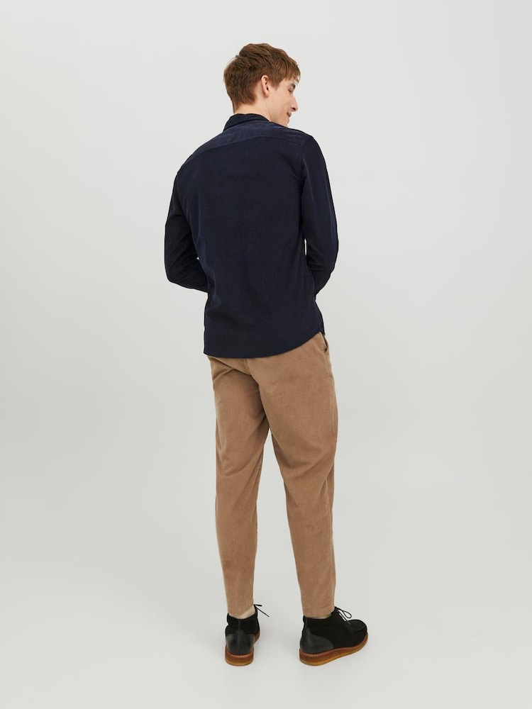 JACK & JONES Blue Corduroy 100% Cotton Shirt - Image 2 of 5