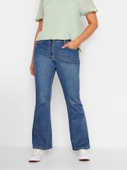 M&Co Blue Lift And Shape Flared Jeans - Image 1 of 5
