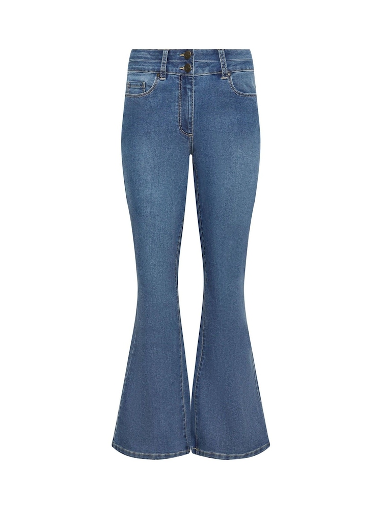M&Co Blue Lift And Shape Flared Jeans - Image 5 of 5
