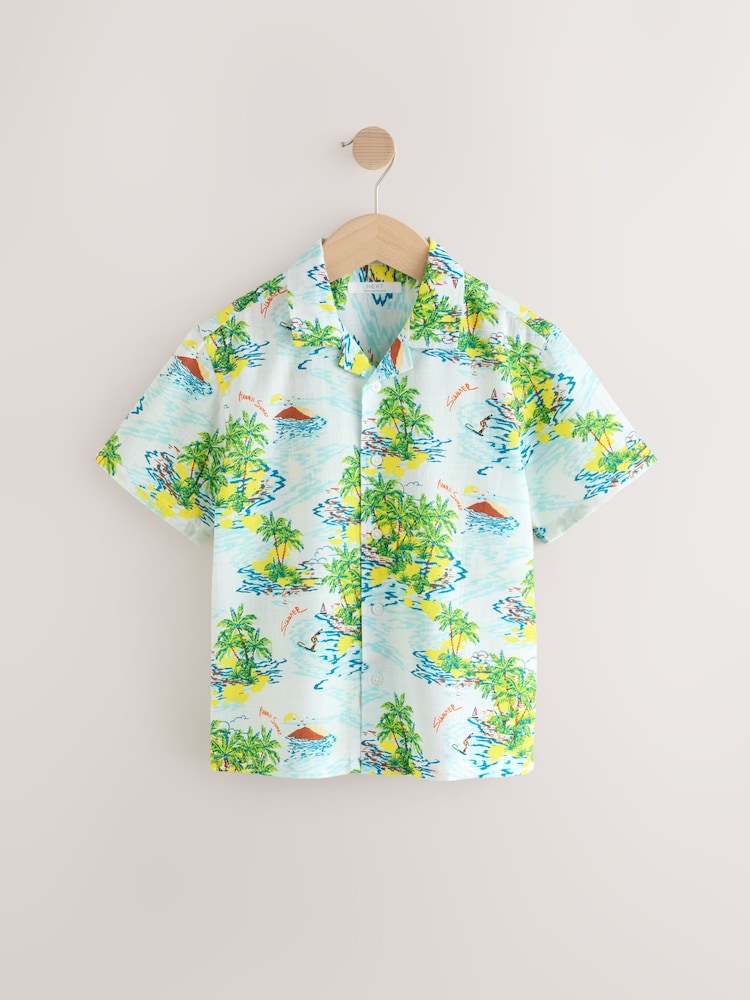Hawaian Short Sleeve Printed Shirt (3-16yrs) - Image 3 of 6