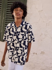 Indigo Blue Markmaking Short Sleeve Printed Shirt (3-16yrs) - Image 2 of 6