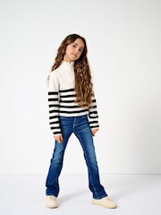 ONLY KIDS Quarter Zip Cosy White Jumper - Image 2 of 5