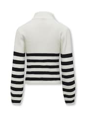 ONLY KIDS Quarter Zip Cosy White Jumper - Image 5 of 5