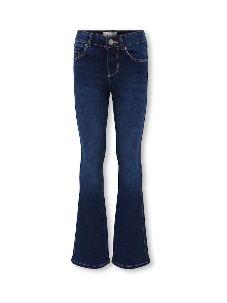 ONLY KIDS Blue Flare Leg Jeans with Adjustable Waist - Image 2 of 3
