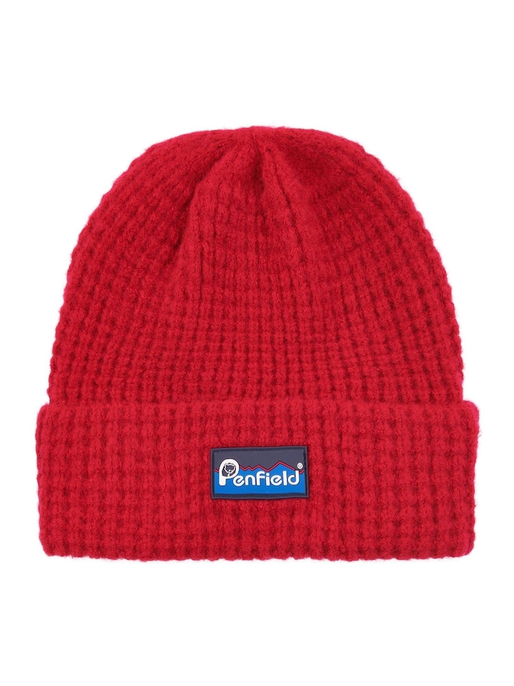 Penfield Red Mens Waffle Winter Beanie - Image 1 of 3