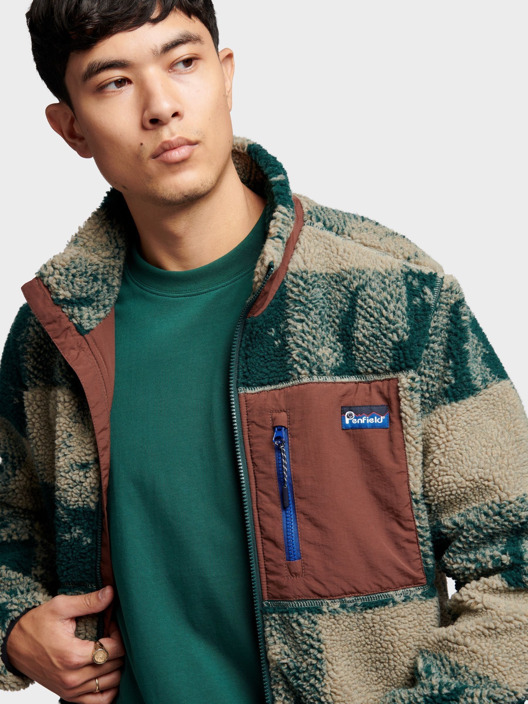 Buy Penfield Mens Green Textured Check Mattawa Jacket from Next USA