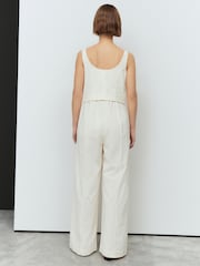 Natural 100% Cotton Sleeveless Waistcoat Jumpsuit - Image 2 of 5
