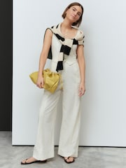 Natural 100% Cotton Sleeveless Waistcoat Jumpsuit - Image 3 of 5