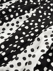 Mono Spot - Kortermet Rund hals Spliced Midi Kjole - Bilde 5 av 6