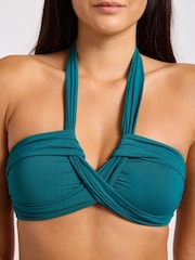 Verde - Seafolly Collective Halter Bandeau Bikini Top - Imagen 1 de 1