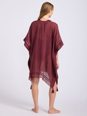 Seafolly Purple Crinklegauze Crinkle Gauze Kaftan - Image 2 of 3