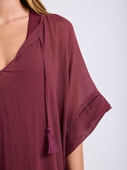 Seafolly Purple Crinklegauze Crinkle Gauze Kaftan - Image 3 of 3