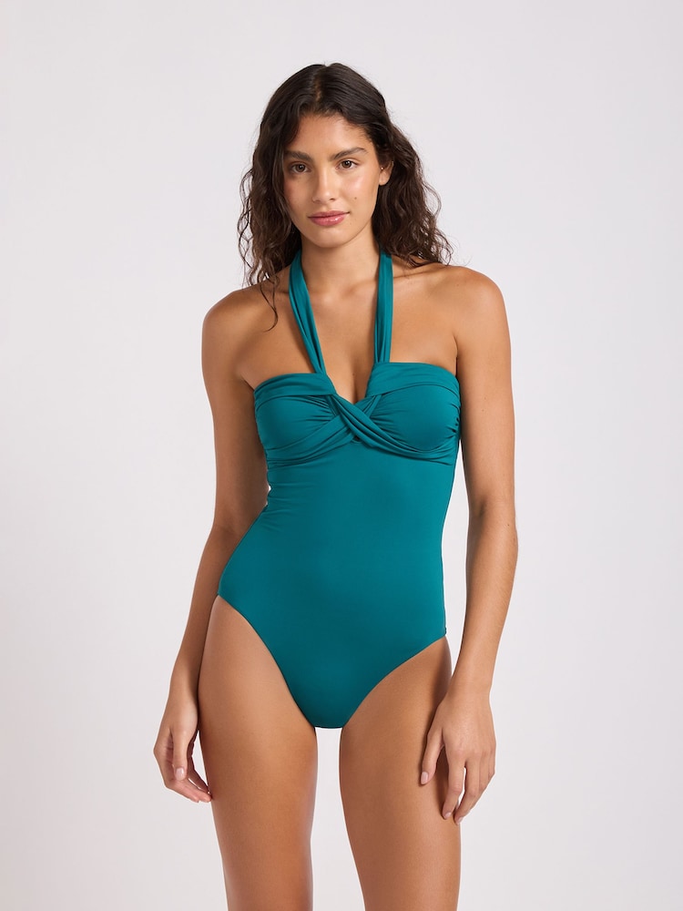 Seafolly Green S.Collective Halter Bandeau - Image 1 of 4