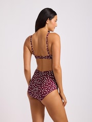 Seafolly Purple DolceDot Ruched Band High Waist Bikini - Image 3 of 4