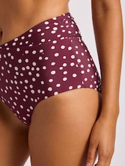 Seafolly Purple DolceDot Ruched Band High Waist Bikini - Image 4 of 4