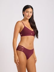 Seafolly Purple Mini Nylon Twist Band Hipster Bikini Bottoms - Image 2 of 5