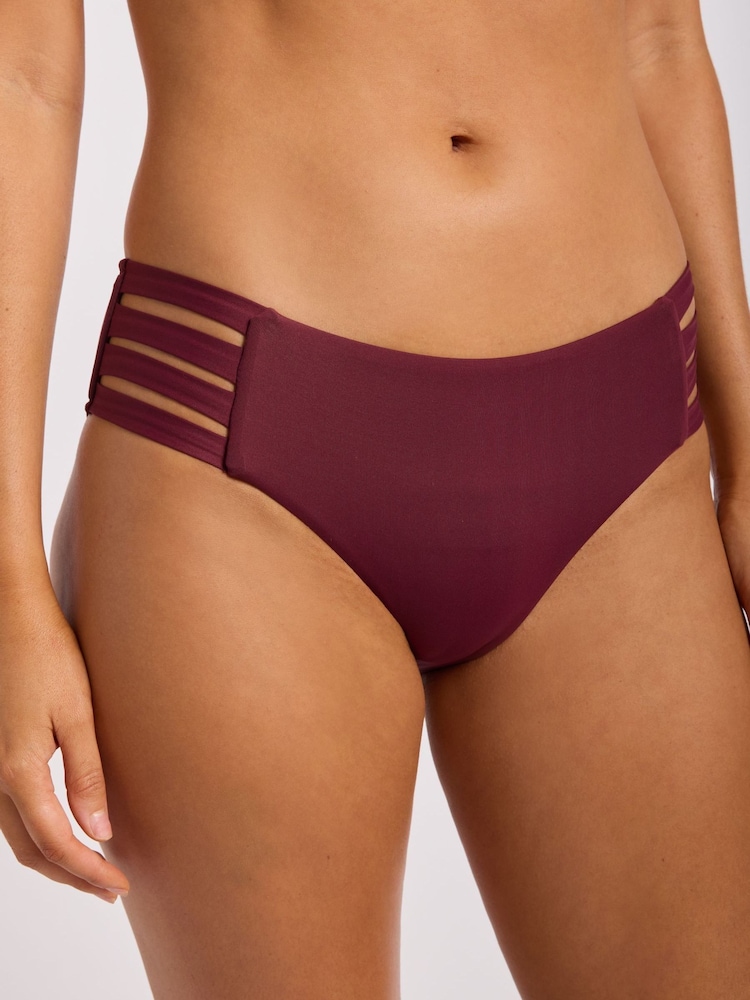 Seafolly Purple Mini Nylon Twist Band Hipster Bikini Bottoms - Image 5 of 5 Seafolly Purple Mini Nylon Twist Band Hipster Bikini Bottoms - Image 5 of 5