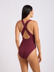 Seafolly Purple Collective Cross Back Swimsuit - Image 5 of 6