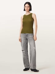 AllSaints Green Rina Tank - Image 2 of 7